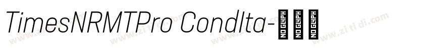 TimesNRMTPro CondIta字体转换